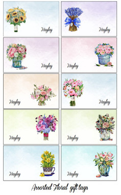 assorted rec tags - floral