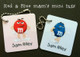 m&m's mini tag - red &blue