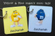 m&m's mini tag - yellow & blue