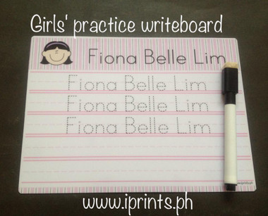 Girl's Writeboard front