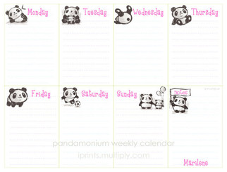 Pandamonium weekly pad