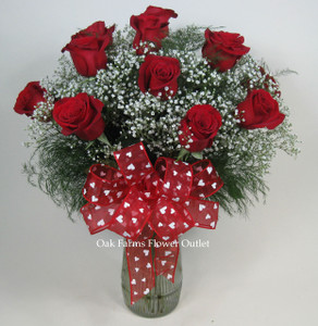 say i love you red rose bouquet oak farms flower outlet inc