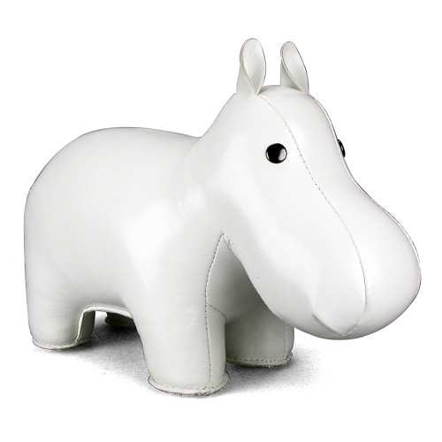 Classic Hippo Paper Weight - White