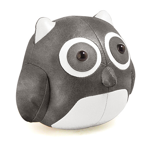 Cicci Owl Bookend - Chrome/White