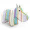 Zuny Kaleidoscope Hippo Stripe Blue/Purple/Green