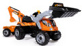 Smoby Builder Max toy ride on pedal tractor trailer and digger with backhoe loader 710110