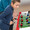 A child plays football / soccer on the Smoby Powerplay 4 i n 1 sports table.