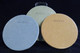 #500, #800 (very fine), and #3000 (extremely fine) polishing pads