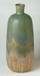 Orange Green Matte Glazed Vase