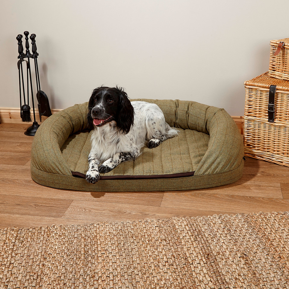 tweed dog beds