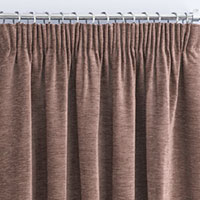 brown pencil pleat curtains