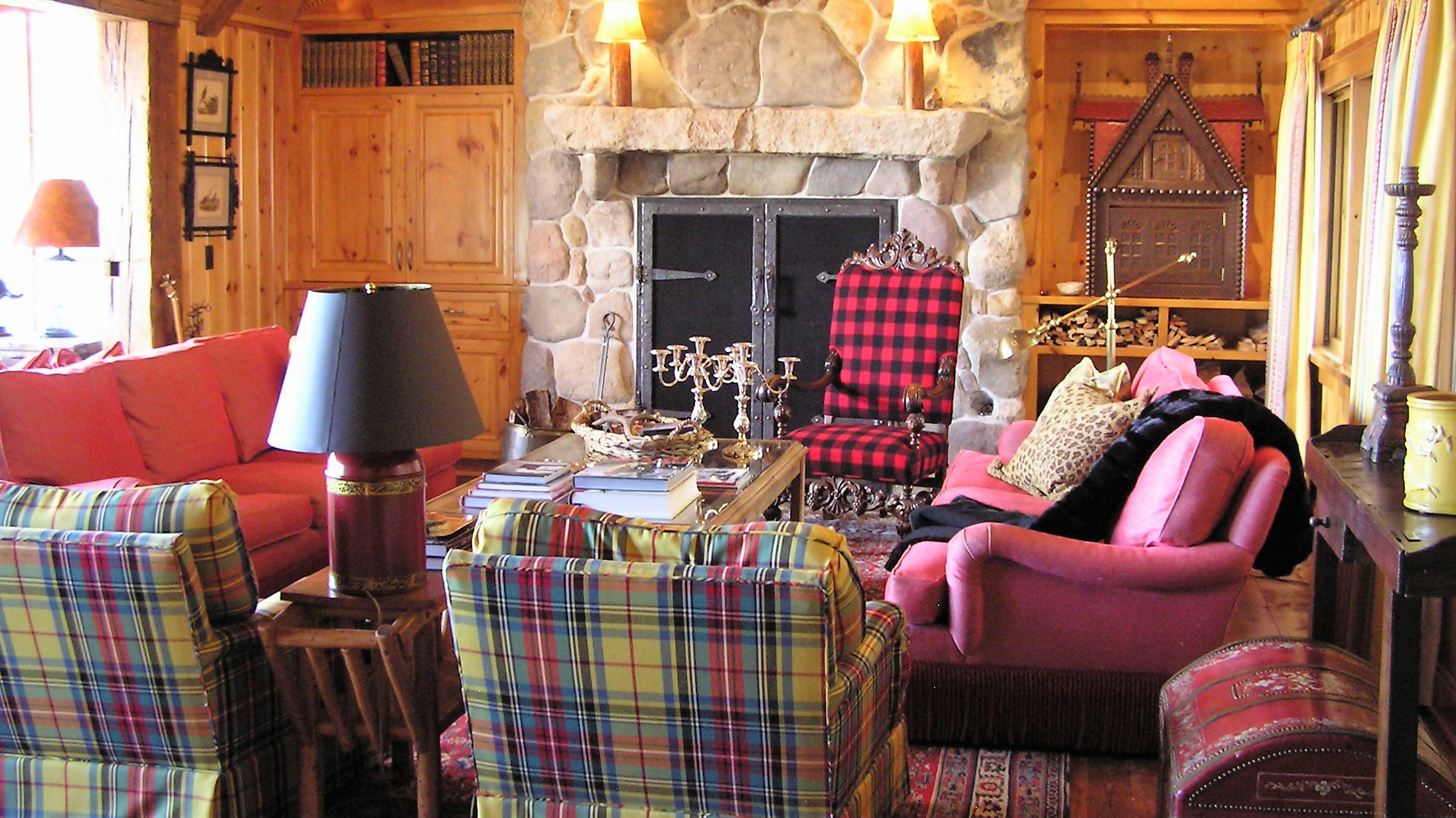 Beautiful rustic cabin furnishings selected by our in-house interior designer.