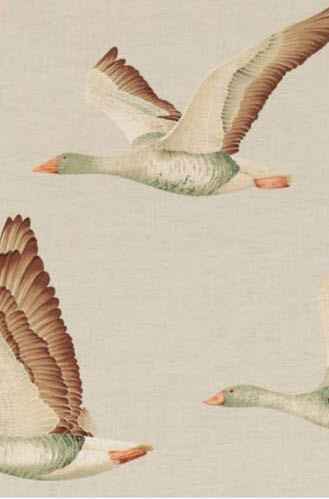 Elysian Geese  in Linen Briarwood