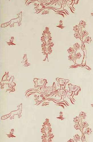 Wychwood Wallpaper in Huntsman Red 