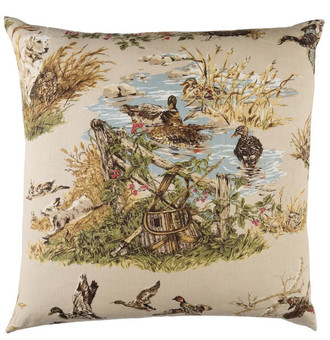 Dog and Duck Pillow in Alabaster