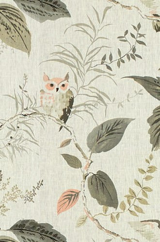 Owlish Fabric in Blush