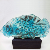 Legacy Handmade Glass Arts - Embeded Natural Colors - Antique  Decor - 006f