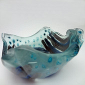 Legacy Handmade Glass Arts - Embeded Natural Colors - Antique  Decor - 091a