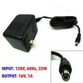 AC Adapter I/P 120V, 60Hz, 22W, O/P 16VAC, 1A, MW48-1601000A, 30-112-160609