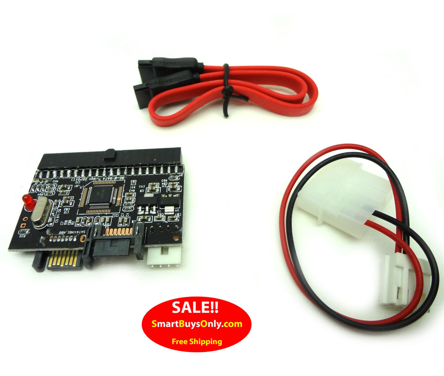 IDE SATA Converter, Supports ATA 100/133 Conversion Board and Cables
