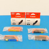 Lot of 6 Canon PIXMA 251 and 251LX Ink Black, Cyan, Yellow and Gray.