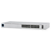 Ubiquiti UniFi 24 port Managed Gigabit Layer2 and Layer3 switch with auto-sensing 802.3at PoE+ and 802.3bt PoE, SFP+ : Touch Display - 400W GEN2