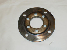 Round Flange Disk for building your own baffles. Pictured here with fewer holes. (Fewer holes recommended for Lake Headers and quieter applications)