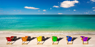 Rainbow beach fashion chair