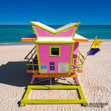 Pink Lifeguard Stand - Miami Beach, FL