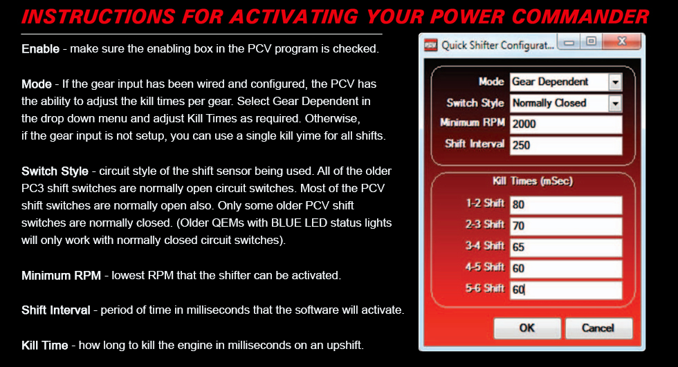 irc auto blipper quickshifter with power commander 5 instructions