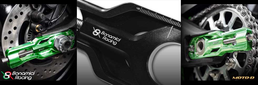 Bonamici Kawasaki Ninja ZX-10R Chain Adjuster (2016+) (Silver)