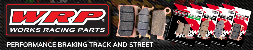 WRP Brake Pads for Brembo and Nissin motorcycle calipers. Available from MOTO-D Racing.