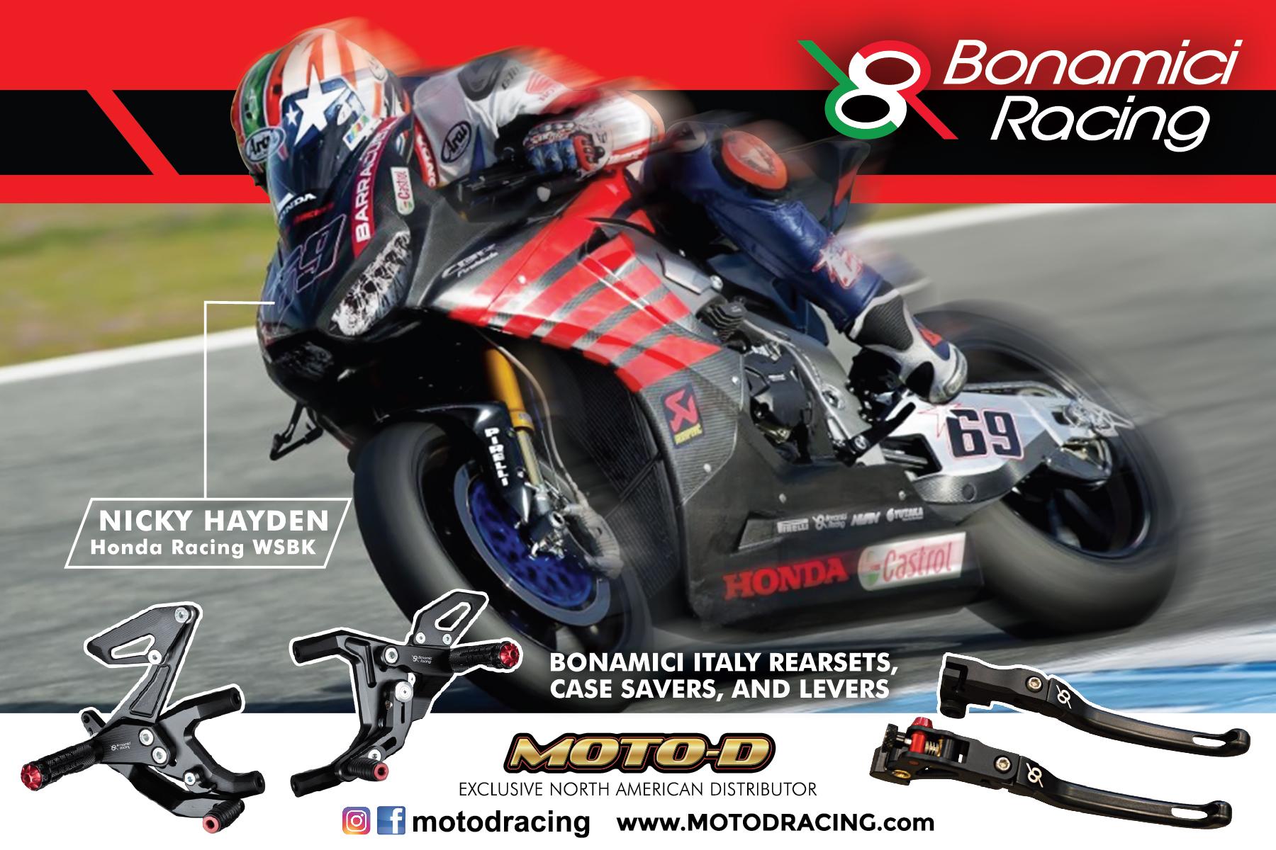 Bonamici Racing's Factory in Italy makes the Best Rearsets and Folding Sportbike Levers MOTOD