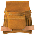 Kiein Tools 42241 Tool & Screw Pouch Bag w/6 Pockets, Leather