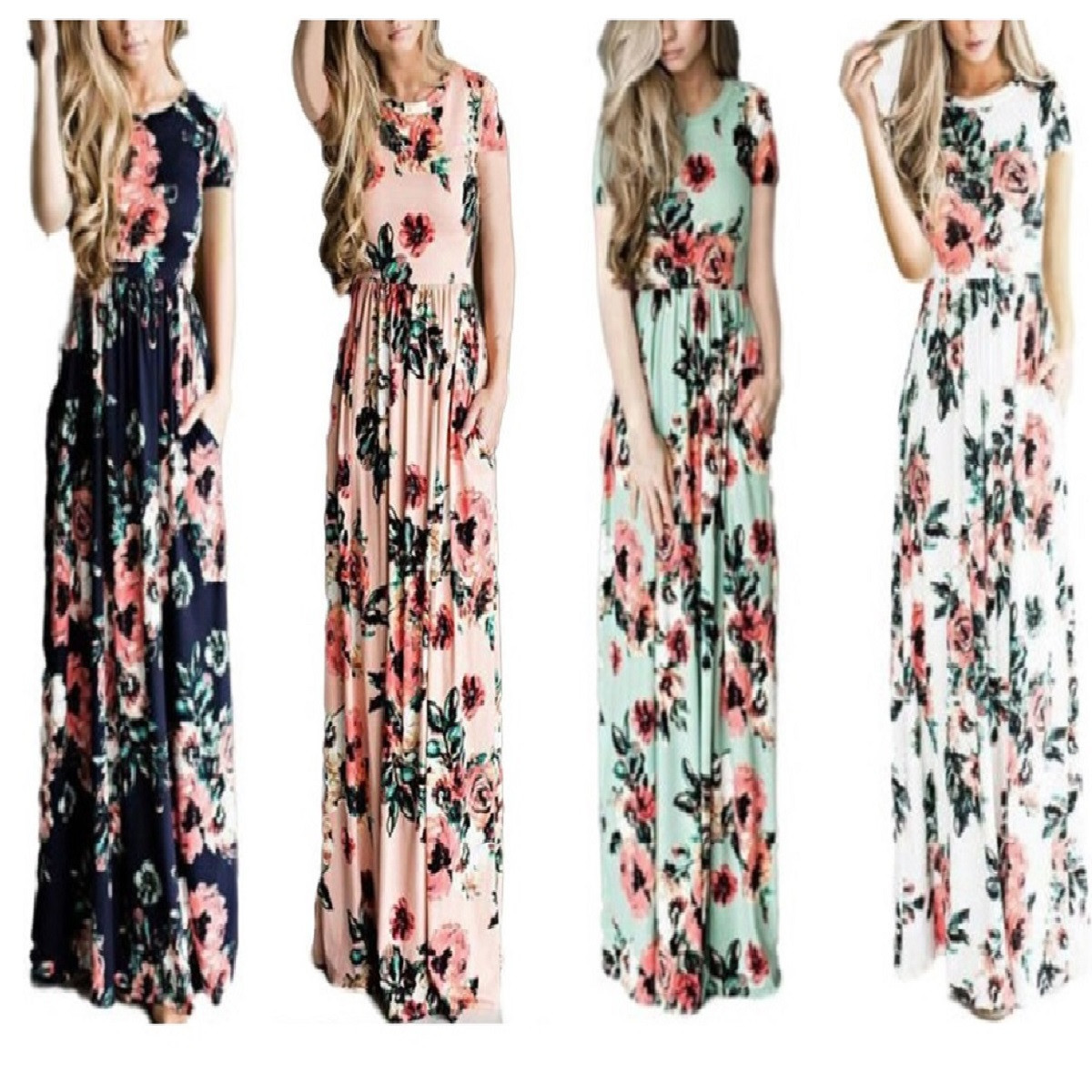 Floral Maxi Dress - AngelSale