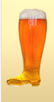 Beer boots are a refreshing alternative to mugs and steins 2L Glass German Beer Boot Full of Beer