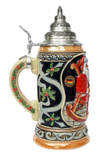Ceramic Christmas Beer Stein for Sale