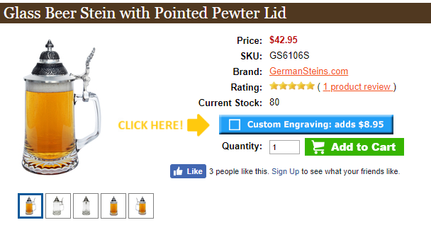 Step 1 to Ordering a Personalized Beer Stein Step 1 to Ordering a Personalized Beer Stein