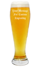 Personalized Beer Glass with Custom Message