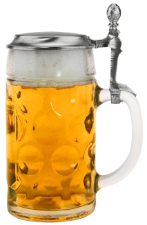 Dimpled Glass Stein with Pewter Lid