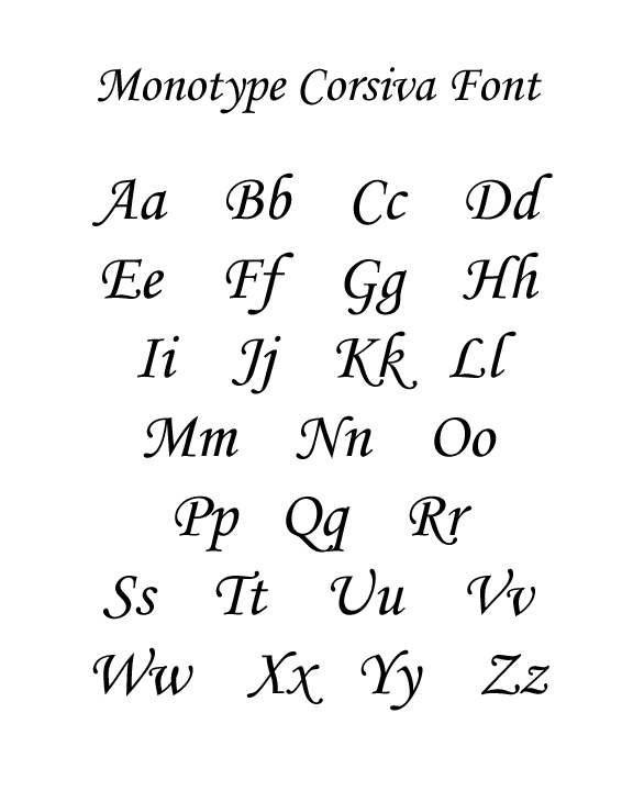free monotype corsiva