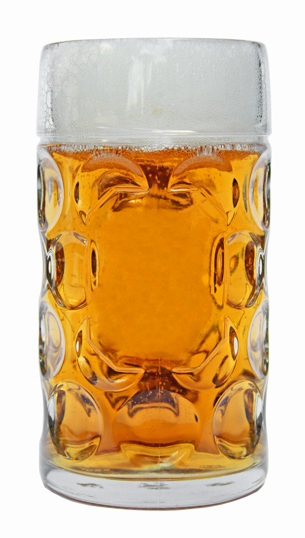 Custom Engraved Dimpled Oktoberfest Glass Beer Mug 1 Liter