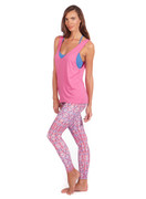 Flex Tank in Pink Wave | Nux at Fire and Shine | Womens Tanks