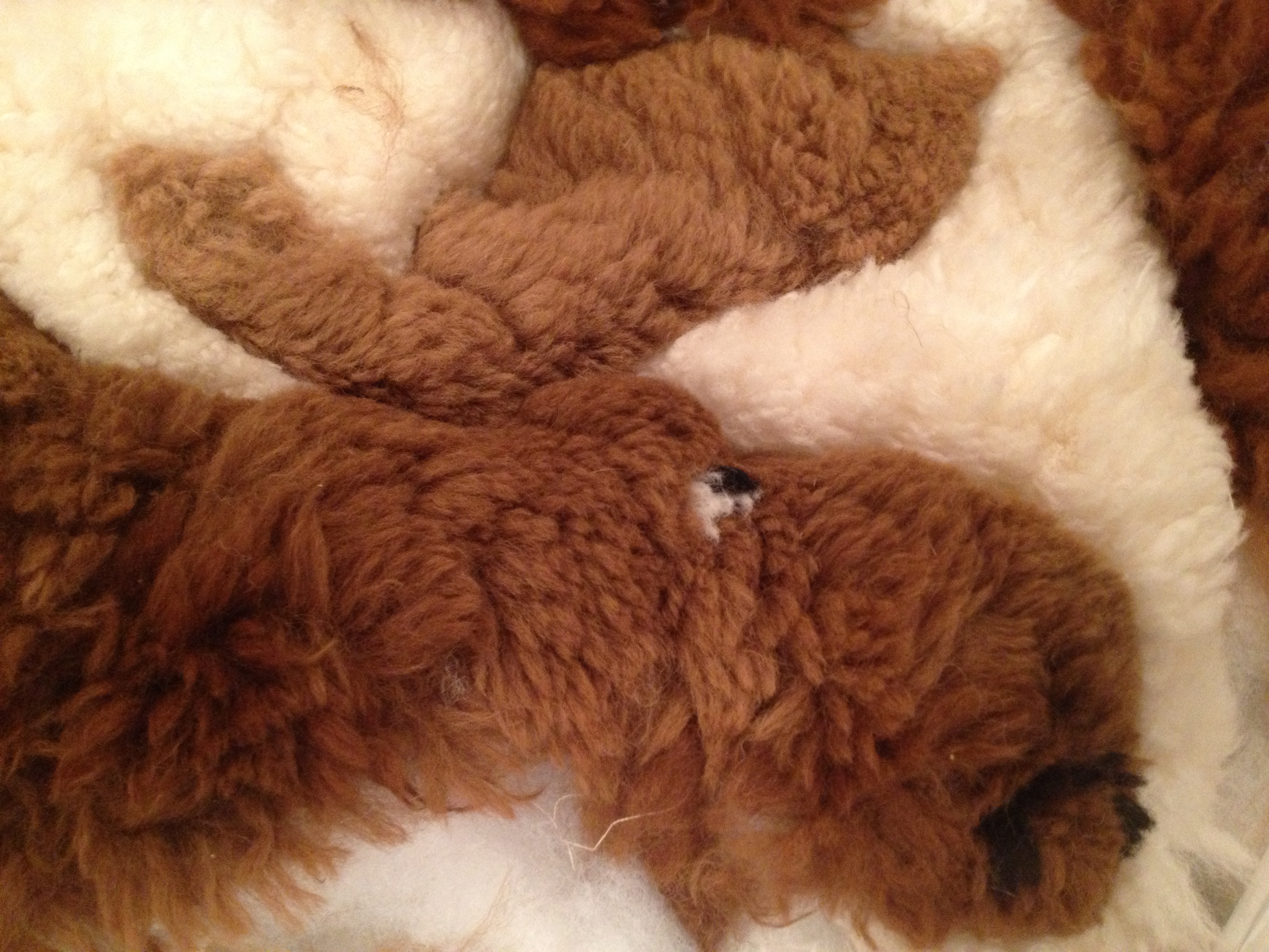 Moose Face Closeup on Original Alpaca Fur Moose Pattern Pillow