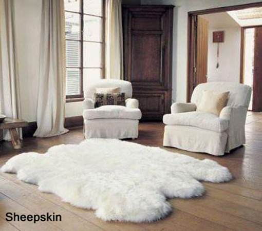 Naturally shaped Sexto Longwool Sheepskin Rug