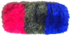 Red, Green, and Blue Alpaca Dye Colors