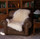 Jumbo Single-Pelt Longwool Ivory Sheepskin Throw on Leather Chair