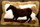 Dark Brown Running Horse Pattern Alpaca Pillow