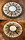 Starbust Pattern Round Alpaca Rug - two examples shown on wood floors