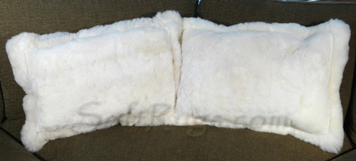 Solid White Alpaca Pillows
